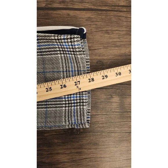 Mother The Insider Ankle Pants Sz 28 Black Blue White Houndstooth Stripe Denim